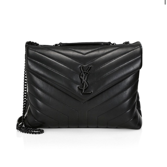 Yves Saint Laurent | Bags | Ysl All Black Medium Lou Lou Matelasse Bag ...